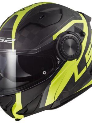 Výklopná prilba LS2 FF313 Vortex Carbon Hi Vis Yellow - XXL (63-64)