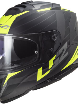 Moto prilba LS2 FF800 Storm Nerve Matt Black H-V Yellow - XXL (63-64)