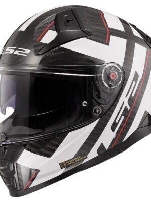 Moto prilba LS2 FF811 Vector II Carbon Strong Gl. White 4XL (67-68)