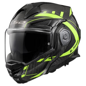 Výklopná moto prilba LS2 FF901 Advant X Carbon Future H-V Yellow P/J 3XL (65-66)