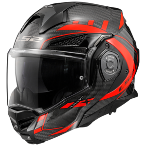 Výklopná moto prilba LS2 FF901 Advant X Carbon Future Gl Red P/J 3XL (65-66)