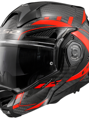 Výklopná moto prilba LS2 FF901 Advant X Carbon Future Gl Red P/J 3XL (65-66)