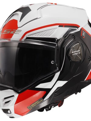 Výklopná moto prilba LS2 FF901 Advant X Metryk White Red P/J 3XL (65-66)