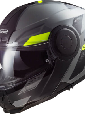 Výklopná moto prilba LS2 FF902 Scope Grey H-V Yellow XXL (63-64)