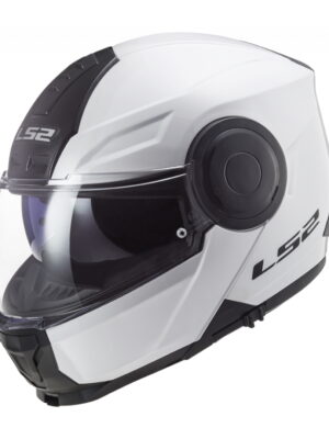 Výklopná moto prilba LS2 FF902 Scope Solid White - S (55-56)