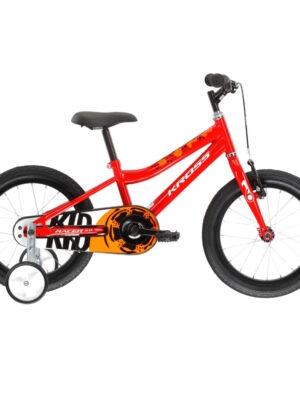 Detský bicykel Kross Racer 3.0 16" Gen 005 červená/oranžová/biela - 10" (110-130 cm)