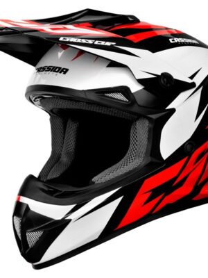Motokrosová prilba Cassida Cross Cup Two červená/biela/čierna - XL (61-62)