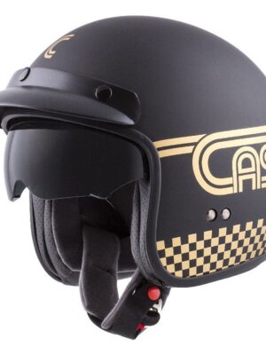 Moto prilba Cassida Oxygen Rondo čierna matná/zlatá - XS (53-54)
