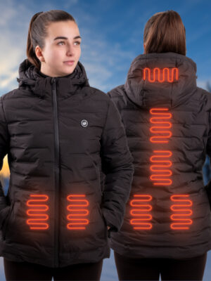 Dámska vyhrievaná bunda W-TEC HEATborg Lady čierna - XXL