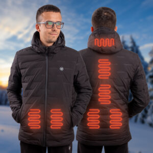Pánska vyhrievaná bunda W-TEC HEATborg čierna - 3XL
