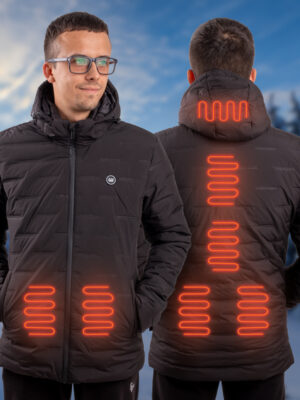 Pánska vyhrievaná bunda W-TEC HEATborg čierna - 3XL
