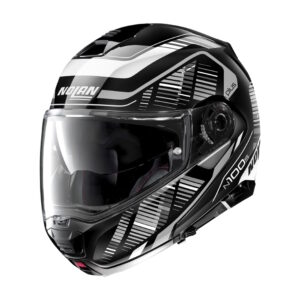 Moto prilba Nolan N100-5 Plus Starboard N-Com P/J Glossy Black - XXL (63-64)