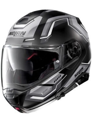 Moto helma Nolan N100-5 Upwind N-Com P/J Flat Black - XXL (63-64)
