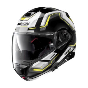 Moto helma Nolan N100-5 Upwind N-Com P/J Glossy Black - M (57-58)