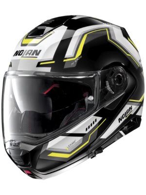 Moto helma Nolan N100-5 Upwind N-Com P/J Glossy Black - M (57-58)
