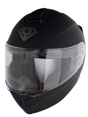 Moto prilba Yohe 938 Double Visor matne čierna - XXL (63-64)