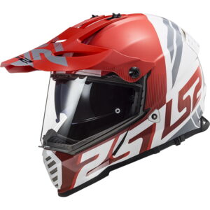 Moto prilba LS2 MX436 Pioneer Evo Evolve Red White - S (55-56)