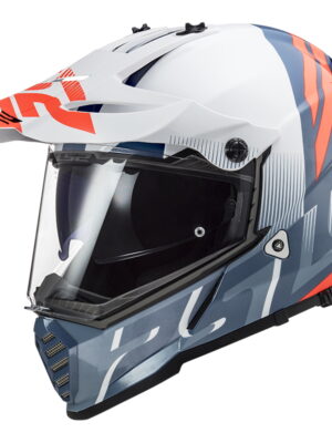 Moto prilba LS2 MX436 Pioneer Evo Evolve White Cobalt - XS (53-54)
