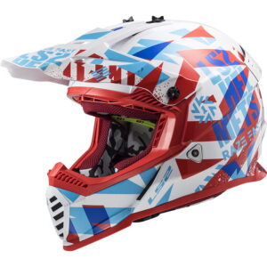 Juniorská moto prilba LS2 MX437J Fast Evo Mini Funky Funky Red White - S (51-52)