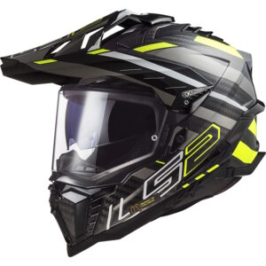 Enduro prilba LS2 MX701 Explorer C Edge Gloss Black H-V Yellow XL (61-62)