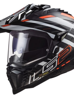 Enduro prilba LS2 MX701 Explorer C Edge Black Fluo Orange 3XL (65-66)