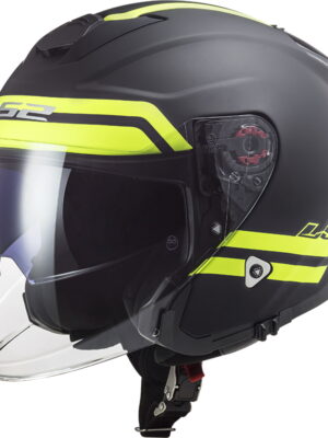 Otvorená helma LS2 OF521 Infinity Hyper Matt Titanium H-V Yellow - XXL (63-64)