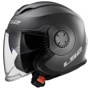 Moto prilba LS2 OF570 Verso Single Mono Matt Titanium - L (59-60)