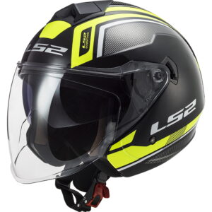 Moto prilba LS2 OF573 Twister II Flix Black H-V Yellow - S (55-56)