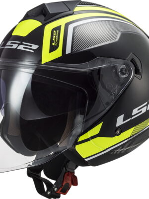 Moto prilba LS2 OF573 Twister II Flix Black H-V Yellow - S (55-56)
