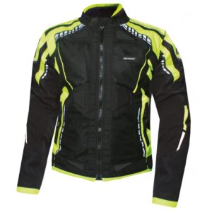 Pánska textilná moto bunda Spark Athmos čierna-fluo - L