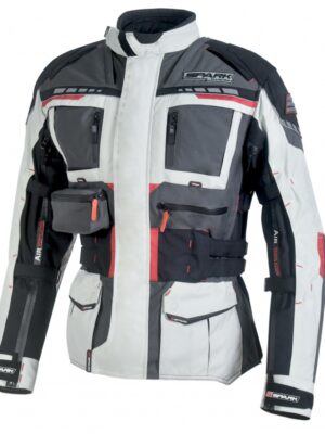 Pánska textilná moto bunda Spark Avenger šedá - XXL