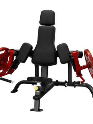 Izolovaný biceps - Steelflex PlateLoad line PLBC čierno-červená