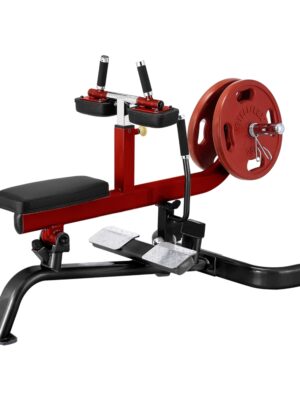 Výpony na lýtka v sede Steelflex PlateLoad Line PLSC čierno-červená