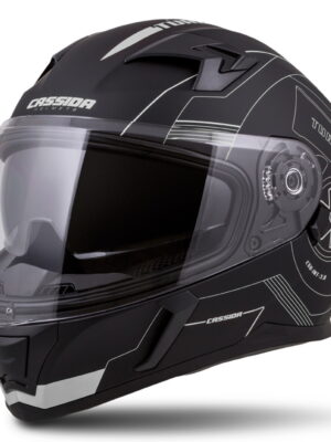 Moto prilba Cassida Integral 3.0 Turbohead čierna matná/strieborná - XXL (63-64)