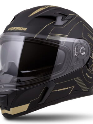 Moto prilba Cassida Integral 3.0 Turbohead čierna matná/zlatá - XXL (63-64)