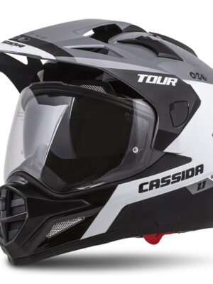 Moto prilba Cassida Tour 1.1 Spectre šedá/biela/čierna - XXL (63-64)