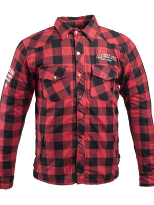 Flanelová košela s aramidom W-TEC Black Heart Reginald červeno-čierna - 3XL