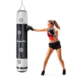 Boxovacie vrece inSPORTline Robkin 180x35cm čierno-biela