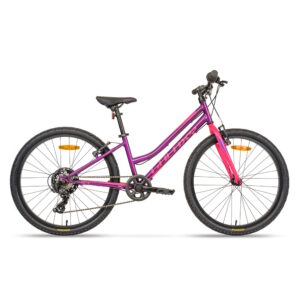 Juniorský dievčenský bicykel Galaxy Ruby 24" 9.0 fialová - 12" (138-148 cm)