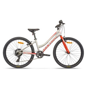 Juniorský dievčenský bicykel Galaxy Ruby 24" 9.0 strieborná - 12" (138-148 cm)