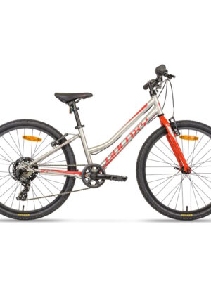 Juniorský dievčenský bicykel Galaxy Ruby 24" 9.0 strieborná - 12" (138-148 cm)
