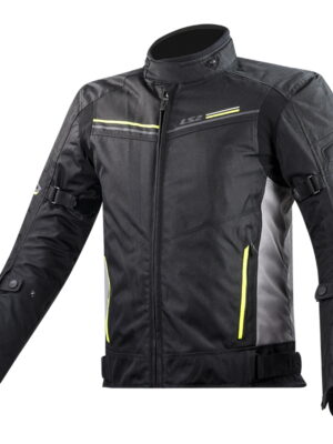 Pánska moto bunda LS2 Shadow Man Black Titan čierno-šedá - 4XL