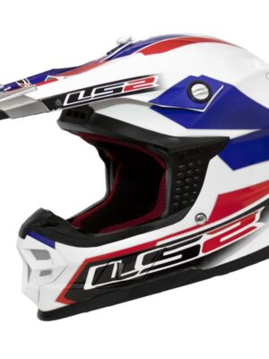 Motokrosová prilba LS2 MX456 Tuareg bielo-červená - XXL (63-64)