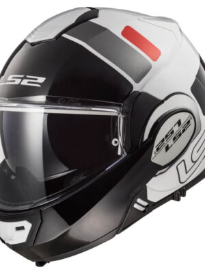 Výklopná prilba LS2 FF399 Valiant graphic Prox White Black Red - S (55-56)