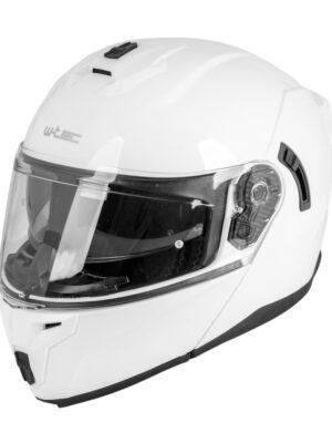 Výklopná prilba W-TEC Benidor biela lesk - XXL (63-64)