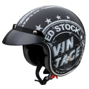 Moto prilba W-TEC Café Racer Vintage Stock - XXL (63-64)