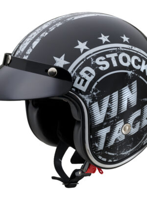 Moto prilba W-TEC Café Racer Vintage Stock - XXL (63-64)