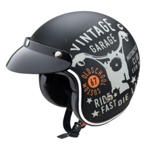 Moto prilba W-TEC Café Racer Vintage Garage - XL (61-62)