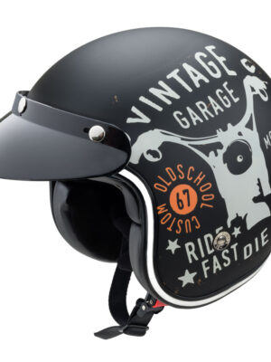 Moto prilba W-TEC Café Racer Vintage Garage - XL (61-62)