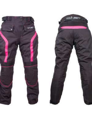 Dámske moto nohavice W-TEC Durmanes Lady čierno-ružová - XXL